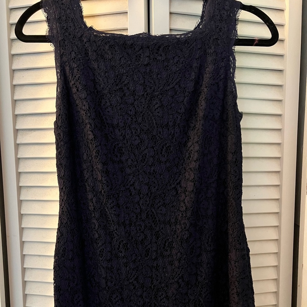 Adrianna Papell Navy Lace Dress